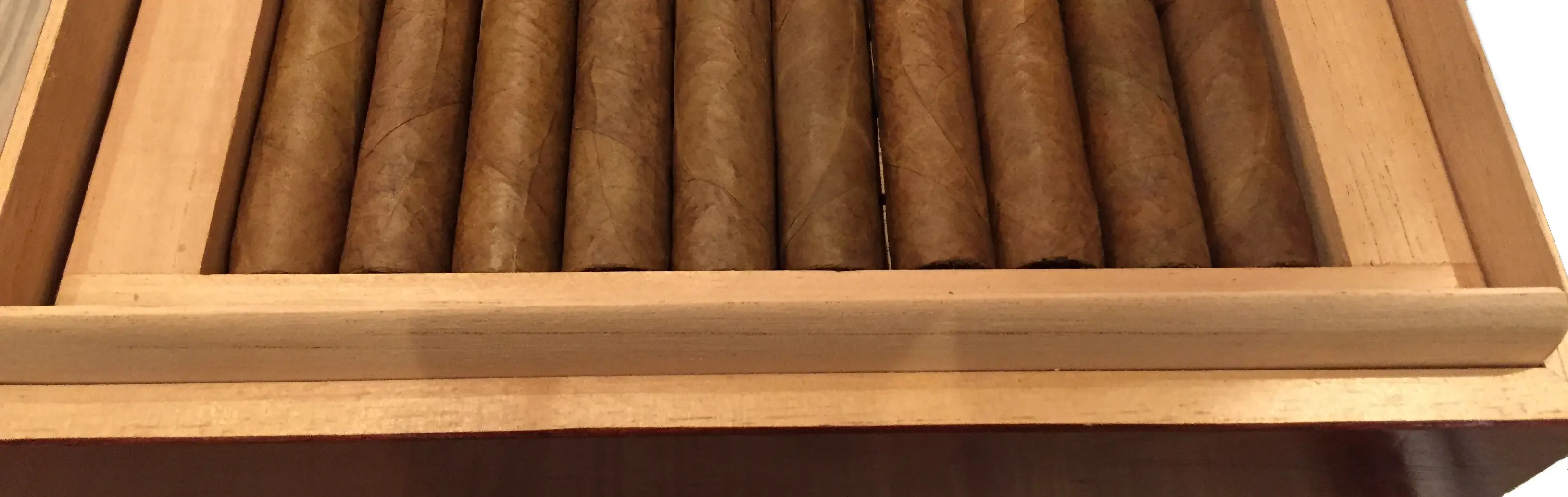 Exklusive Zigarrenpr&auml;sentation im Holzhumidor