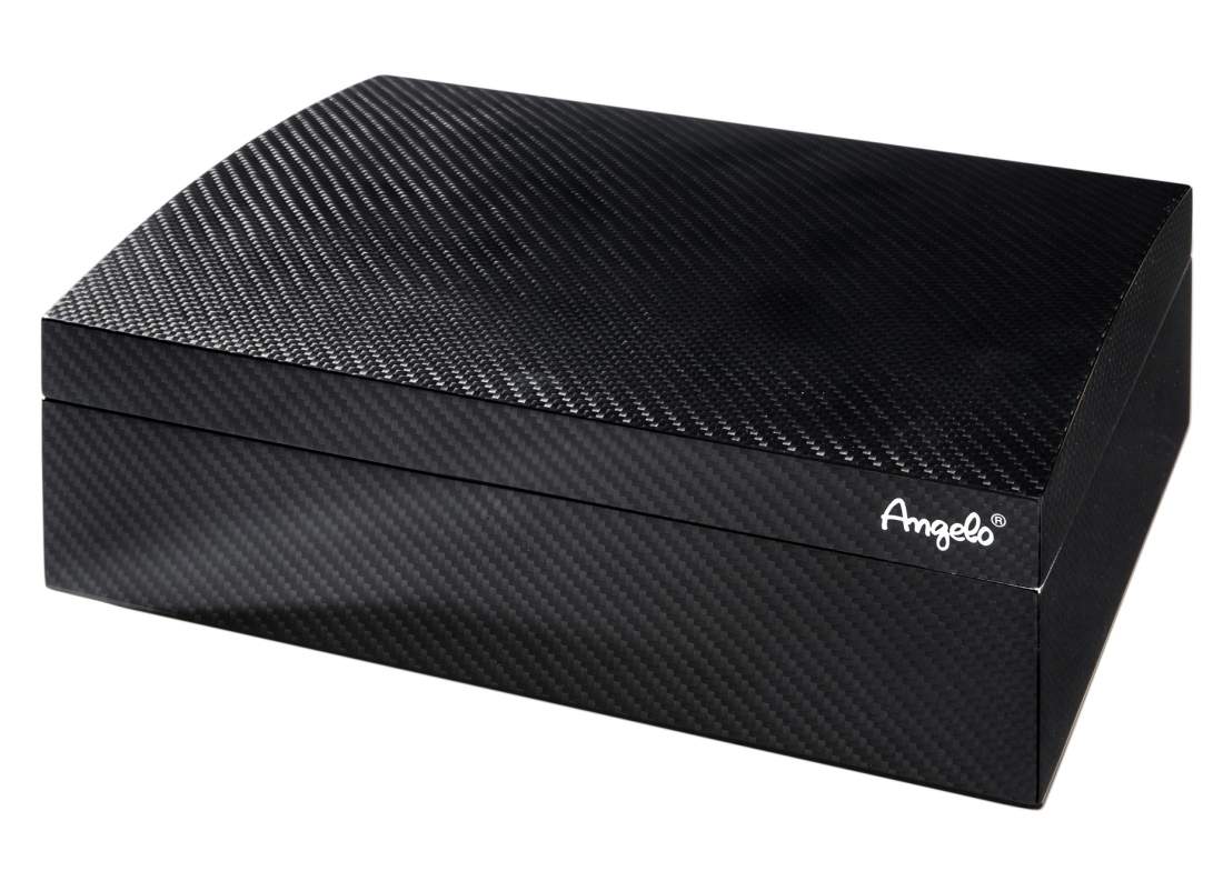 Angelo Humidor Echt Carbon Furnier Premium