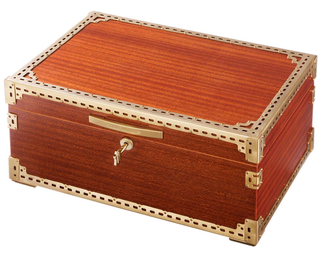 Angelo Humidor Massivholz mit Messingverzierung Premium